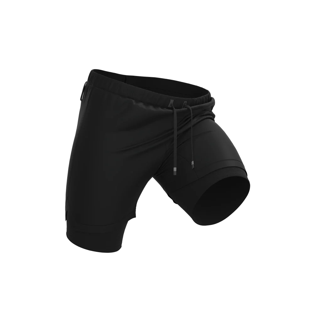 KOMBAT 2-LAYER RUNNING SHORT BLACK