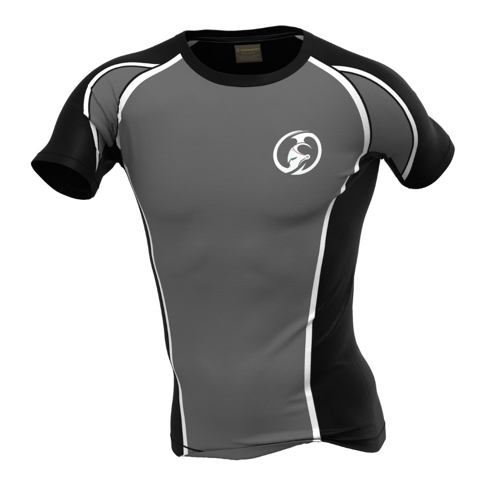 Kombat Half Sleeve R/Guard Hot Grey & Black V1 Warrior