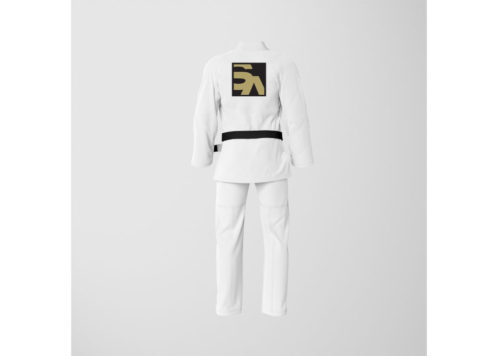 Adult Gi White with Strategic Academy Logo